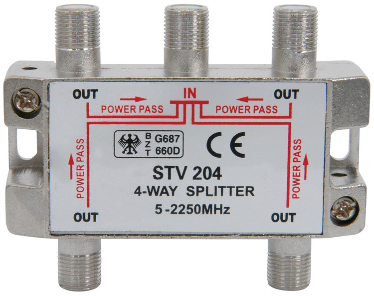 TV Accessories AVSL SATELLITE CABLE 4WAY SPLITTER - G&R Electrical Online