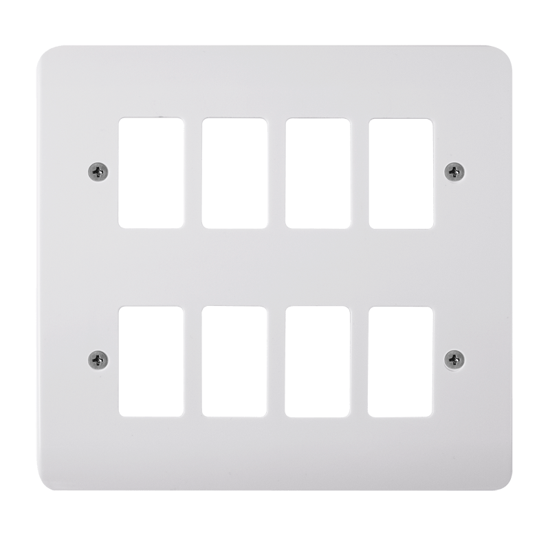 Click Scolmore Click Mode 8 Gang GridPro Frontplate - G&R Electrical Online