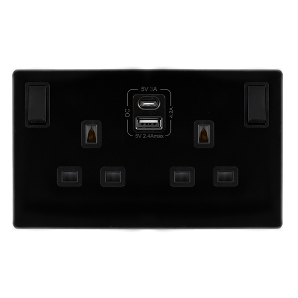 Click Scolmore DEFINITY Click Definity 13A 2 Gang Switched Socket ...