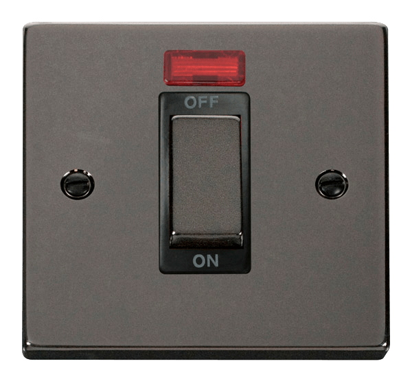Click Scolmore DECO Click Deco 45A 1 Gang DP Plate Switch With Neon ...