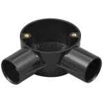 Marshall Tufflex Angle Circular Box 25mm Black