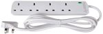 AVSL 13a 4gang Extension socket | Surge | White | 2m cable