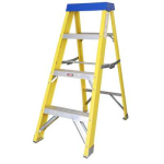 4 TREAD YELLOW FIBREGLASS LADDER