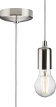 K/Bridge 1.8m E27 Contemporary Pendant Set - Brushed Chrome