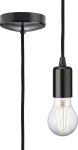 K/Bridge 1.8m E27 Contemporary Pendant Set - Matt Black