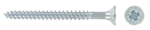 8 x 1.25" Pozi Countersunk Twinthread Woodscrews BZP
