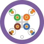 CAT6, 250MHz 4 Pair U-UTP Purple LSZH Sheath - (305m)