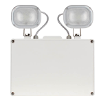 ESP Duceri Emergency Twin Spot 6W LED IP40 Lithium Battery Switchable Self-Test White