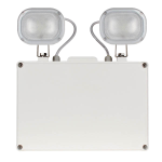 ESP Duceri Emergency Twin Spot 9W LED IP65 Lithium Battery Non-Maintained White