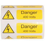 Ind Signs IS28100R Danger 400V Label Pk250