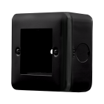 Click MetalClad Pro 1 Gang New Media Unfurnished Plate - 2 Apertures Black