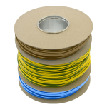 Unicrimp 60M X 4MM PVC MULTI-REEL MIXED SLEEVING - 10M BLUE, 10M BROWN & 40M GREEN / YELLOW