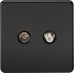K/Bridge TV & SAT TV Outlet (Isolated) - Matt Black