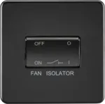 K/Bridge 10A Fan Isolator Switch - Matt Black