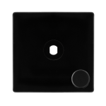 Click Definity 1 Gang Unfurnished Dimmer Plate- 1 Aperture | Metal | Matt Black plate