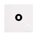 Click Definity 1 Gang Unfurnished Dimmer Plate- 1 Aperture | Metal | White plate