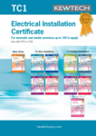 Kewtech Fire Installation Certificate Book 40 pages