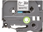Brother Labelling Tape Cassette – Black on White, 18mm wide