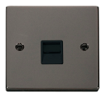 Click Deco Single Telephone Outlet (Master) Black Nickel