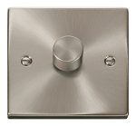 Click Deco  Gang 2 Way 100W Trailing Edge Dimmer Switch Satin Chrome