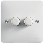 Hager 2 Gang Rotary Dimmer Switch Leading