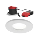 Ansell Prism Pro CCT Fire Rated Downlight Dual Wattage White bezel