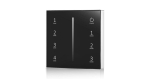 Arc LED 4 Zone Single Colour Battery Operated Touch Wall Panel Black
