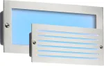 K/Bridge 230V IP54 5W Blue LED Recessed Brick Light - Brushed Steel Fascia