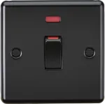  K/Bridge 45A DP Switch with Neon (1G size) - Matt Black