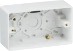 K/Bridge Double 47mm Pattress Box with Earth Terminal and Cable Strain Relief