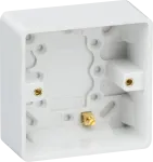 K/Bridge Single 35mm Pattress Box with Earth Terminal