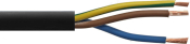 1.5MM 3CORE H07 BLACK H/R RUBBER CABLE