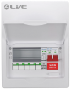 Liveelec Consumer Unit 8 Mod & SPD 20/40kA SPD & DP DPN Busbar (For RNC RCBO's) 5 Useable Ways