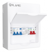 Liveelec Heat Pump Protection 8 Module Metal CU c/w 100A Main switch/40A TYPE B RCCB/2P 40A 10KA  MCB+ 20/40kA SPD