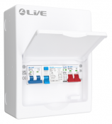 Liveelec Heat Pump Protection 8 Module Metal CU c/w 100A Main switch/40A TYPE B-HP RCCB/2P 40A 10KA MCB+20/40kA SPD