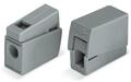 Wago Grey 2-conductor lighting connector; push-button on lighting side; all conductor types max. 2.5 mm² (24a rated)