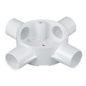 Marshall Tufflex 4 Way Circular Box 25mm White