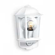 Steinel L190S White Sensor-switched outdoor Half Lantern 100W 180° PIR with up to 5/12 m detection of movement