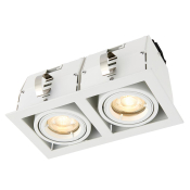 Saxby Garrix white Twin Downlight 10W cool white