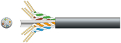AVSL CAT6 U/UTP OUTDOOR NETWORK CABLE BLACK (305M)
