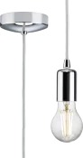 K/Bridge 1.8m E27 Contemporary Pendant Set - Polished Chrome