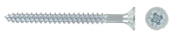 6 x 1inch Pozi Countersunk Twinthread Woodscrews BZP