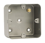 Click 1 Gang 40mm Deep Mounting Box Metal Clad (No Knockouts)