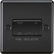 K/Bridge 10A Fan Isolator Switch - Matt Black