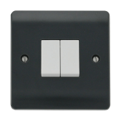 Click Mode 10AX 2 Gang 2W Plate Switch Part M