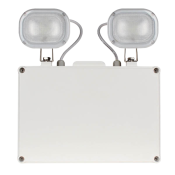 ESP Duceri Emergency Twin Spot 9W LED IP65 Lithium Battery Non-Maintained White