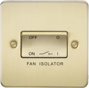 K/Bridge 10A Fan Isolator Switch - Brushed Brass