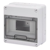 Gewiss ENCLOSURE - WALLS WITH PERFORATION CENTRES - PRE-ARRANGED FOR TERMINAL BLOCK - 8 MODULE IP55 180x180x98mm
