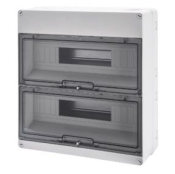 Gewiss ENCLOSURE - WALLS WITH PERFORATION CENTRES - PRE-ARRANGED FOR TERMINAL BLOCK - (18X2) 36 MODULE IP55 400x376x135mm