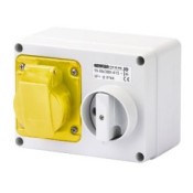 Gewiss Horizontal Interlocked Socket 32A 110V 2P+E